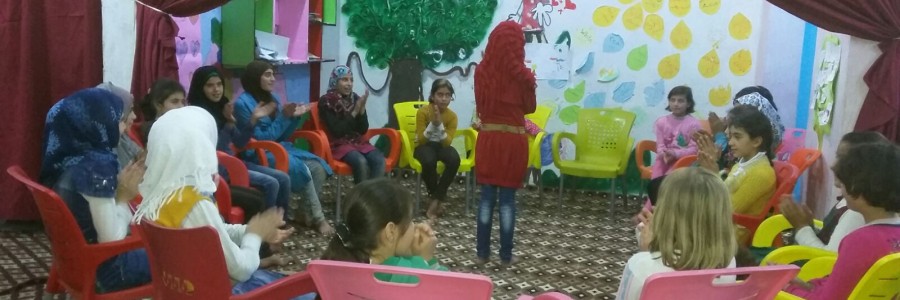 من النشاطات الخاصة بمركز دعم الأطفال مفسيا في كفرنبل تصوير مها الأحمد