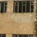 A school damaged by the fighting between the oppsotion and government forces. Credit: YouTube