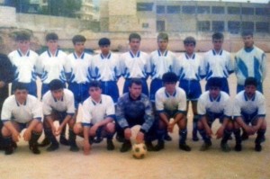 The Kfar Nabel football team. Photograph from the archive of Mustapha al-Jalal.